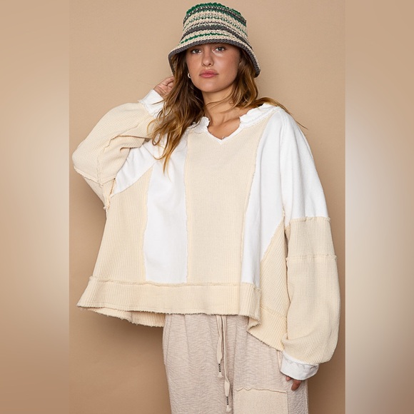 POL Tops - # 98 CLOSEOUT FIRM 🌸New! Pol Oversized Color Block Sweatshirt Pullover
